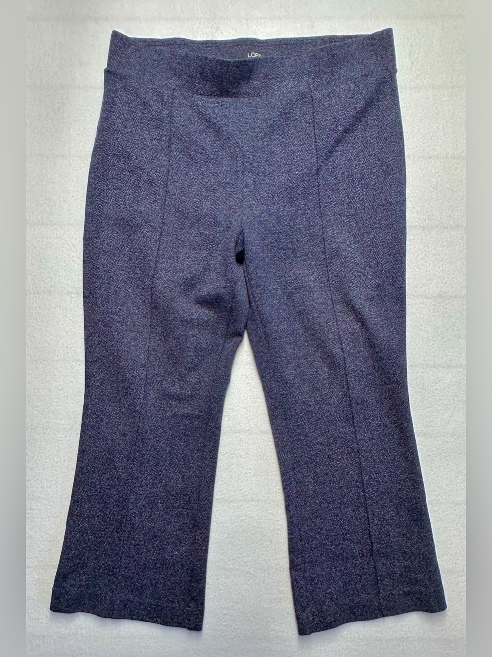 LOFT Pants XL • Navy Textured • 26” Inseam • Stretch Work Trousers